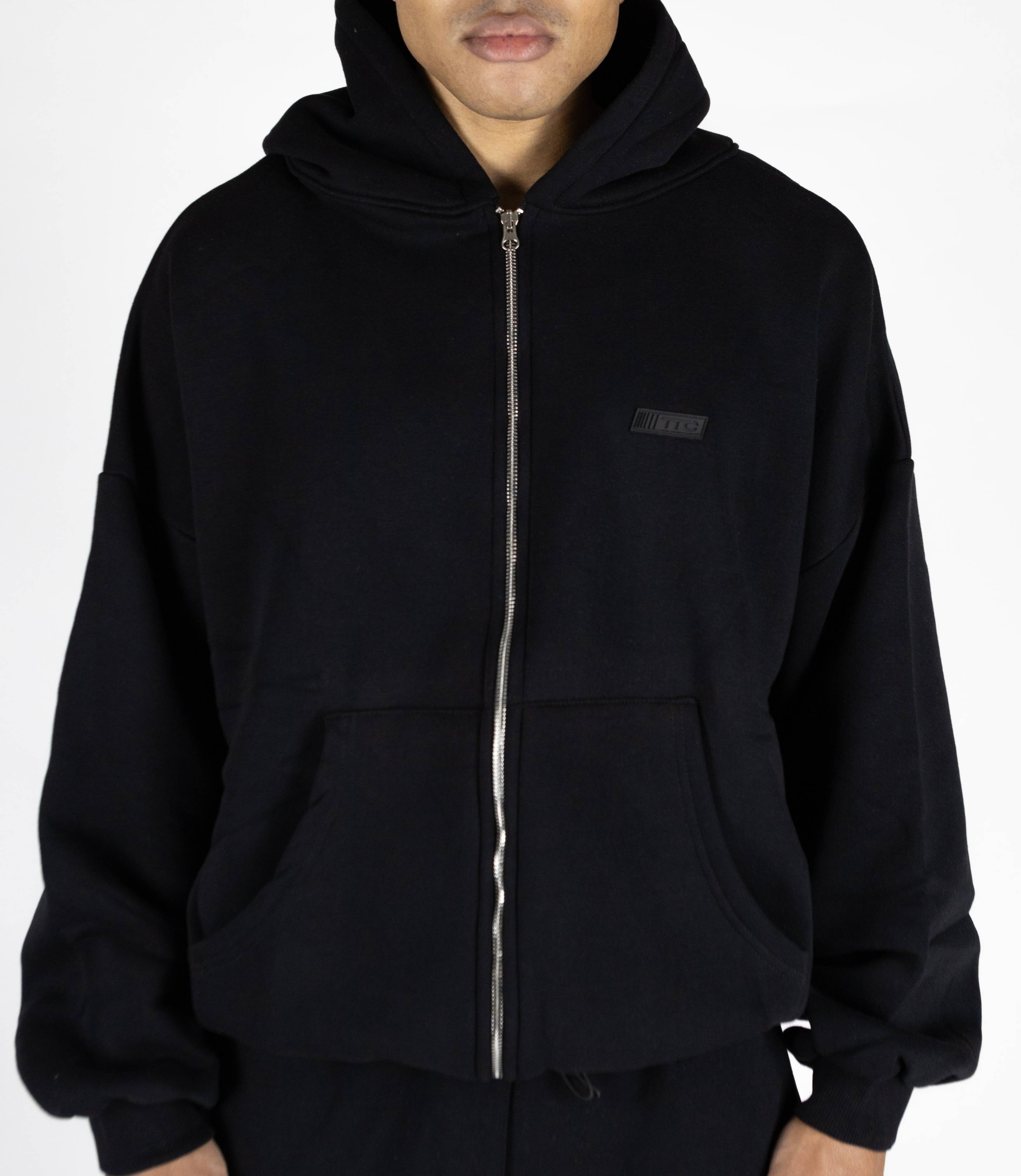 TTC Zipped Hoodie (black)